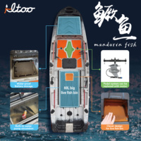 Kayak de pêche modulaire à pédales motorisé, design amovible pour la pêche en eau vive, 2 sections, PE HDPE, certifié CE, durable, écologique 1