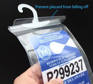 Handicap đậu xe placard chủ Bìa vô hiệu hóa giấy phép đậu xe với móc áo lớn cho ô tô gói 4 - Product Image 6
