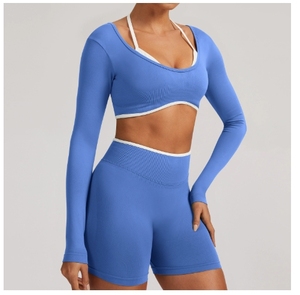 Ropa interior deportiva sin costuras de secado rápido transpirable Europea americana para mujer traje de <span class=keywords><strong>Fitness</strong></span> brocado melocotón cadera pantalones de Yoga elásticos - Product Image 1