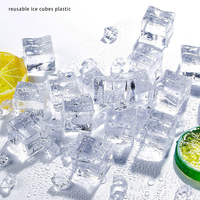 Glaçons réutilisables en plastique pour rafraîchir les boissons à la maison ou au bar, non-meltables, écologiques