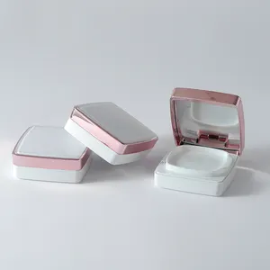 Beliebte 15g leere Luftkissen kompakte Pulver hüllen Cosmetic Foundation Kunststoff boxen mit Spiegel
