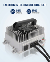 Chargeur de batterie LiFePO4 117V LNLEE 116.8V 15A 20A Chargeur rapide intelligent pour batterie LiFePO4 au phosphate de fer et de lithium 32S