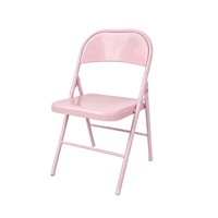 Chaises de jardin pliantes d'extérieur empilables en métal peint, portables et économiques, pour l'extérieur