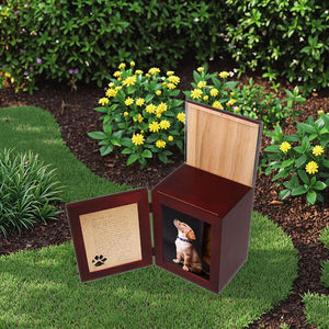 Solid wood pet <b>urn</b>, <b>cat</b> and dog funeral memorial supplies, coffin, pet memorial wooden box - Product Image 2