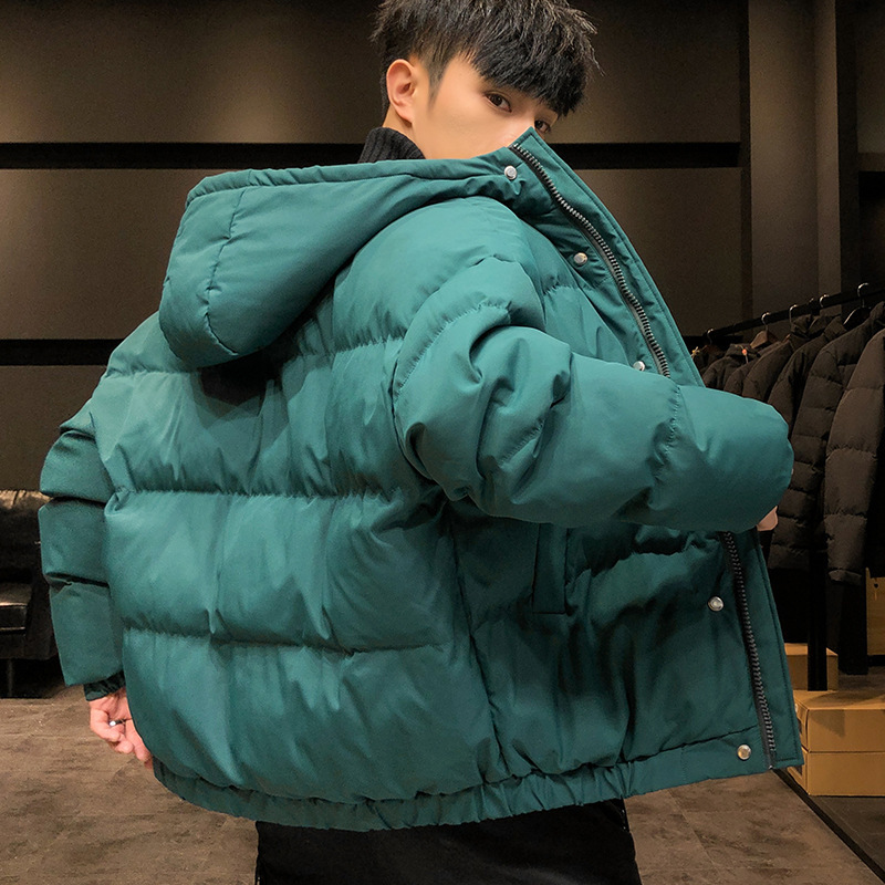 Popular Casual Polyester Bread Jacket Winter Thick Coat versatile warm bar stand collar down jacket for men