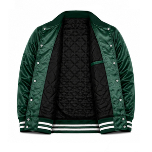 Blouson Bomber en Satin de Haute Qualité avec Col et Poignets Côtelés – Vêtement d'Extérieur Streetwear Élégant pour Hommes – Vente en Gros et Personnalisation - Product Image 6