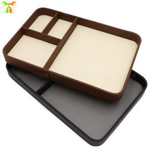 Caja de almacenamiento con bandeja de valet EDC de gran capacidad, organizador de tocador de escritorio para herramientas y vajilla para sala de estar y Escritorio - Product Image 5