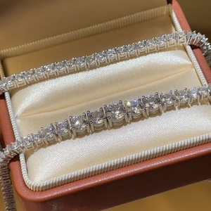 IGI Certified Diamond Tennis Bracelet 14K Solid Gold VVS Clarity Brilliant Cut Fine Jewelry for Both <b>Men</b> and Women - Product Image 2