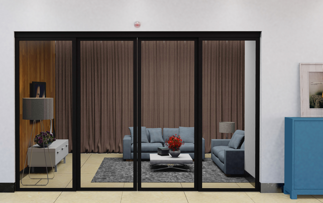 Электрический боковое отверстие автоматические раздвижные двери Система контроля доступа для тонкая рамка алюминиевый профиль для стеклянной двери