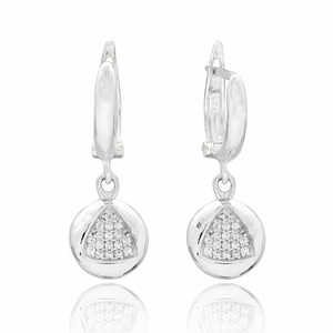 Boucles d'oreilles en argent Sterling 925 pour femmes, Design de Triangle Simple turc fait à la main vente en gros - Product Image 2