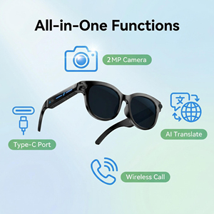Gafas Inteligentes <span class=keywords><strong>de</strong></span> Traducción SENBONO M89 con Carga Tipo-C, Grabación <span class=keywords><strong>de</strong></span> Video HD, Asistente <span class=keywords><strong>de</strong></span> Voz y Auriculares Deportivos Inteligentes - Product Image 3