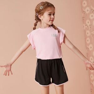 Ropa Deportiva al por Mayor para Niños, Camiseta Deportiva de Manga Corta para Niñas, Chándal de Fútbol para Niños, Ropa de Gimnasio, Traje Deportivo Informal para Niños - Product Image 2