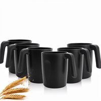 Ensemble de 6 tasses à café en céramique incassable Homienly |   Ustensiles de cuisine de camping de 16 oz, compatibles micro-ondes et lave-vaisselle