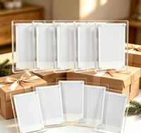 Cadre photo magnétique double face réutilisable en acrylique imprimé UV, personnalisable OEM/ODM, support de bureau mini en gros pour photos, maison, cadeau