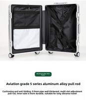 Terlaris bisnis kapasitas besar Carry-On koper bingkai aluminium Trolley Case depan buka Universal untuk pria wanita