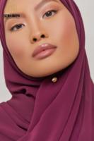 Vente en gros Foulard châle en mousseline de soie froissé personnalisé pour femmes musulmanes Crêpe en georgette rayée de haute qualité en mousseline de soie traditionnelle