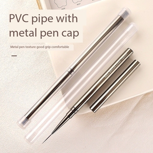 Pinceaux professionnels pour nail art, très demandés, en acrylique Kolinsky, manche métallique, 6/9/12/15/18 mm, pour dessin de lignes fines et longues. - Product Image 4