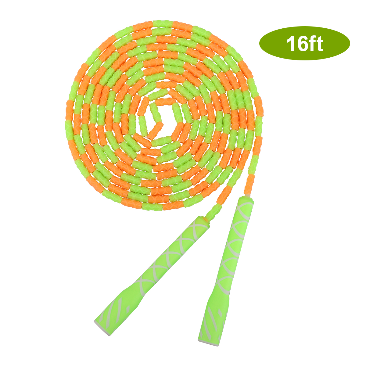 Скакалка MoKo Yoga 16 футов для детей, школьная длинная Скакалка для фитнеса, Скакалка для девочек, мальчиков и взрослых, для 4-5 джемперов