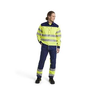 BLAKLADER - 325518173389M Hi-Vis Shirt Amarillo/Azul marino-EAN 7330509705193 ROPA DE TRABAJO DE LA HI-VIS - Product Image 3