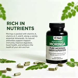 Capsules de Moringa Pur, 60 unités, Complément Herbal de Qualité Supérieure, Source Naturelle d'Antioxydants et de Nutriments Essentiels. - Product Image 3