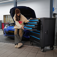 Armoire à outils roulante professionnelle OEM, 7 tiroirs, roues pivotantes, stockage industriel pour atelier automobile, garage, capacité de charge de 300 kg