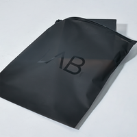 Emballage en plastique refermable zip-lock noir mat transparent personnalisé de haute qualité sacs à fermeture éclair pour vêtements