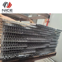 Profilé en aluminium en U personnalisé, électrophoretique, satiné brossé, pour balustrade de balcon en verre – Vente chaude