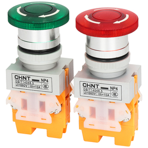 Emergency Stop Button NP4-11MZSD LED Red and Green Belt <b>Light</b> Emergency Stop <b>Switch</b> 1 Open 1 Closed - Product Image 4