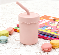 Tasse à boire en silicone étanche avec couvercle résistant à la chaleur sans BPA écologique pour une utilisation unisexe en plein air et au gymnase