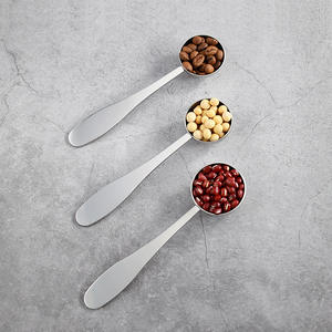 Cuillère doseuse multi-capacités <span class=keywords><strong>en</strong></span> acier inoxydable, écologique, avec échelle de mesure <span class=keywords><strong>en</strong></span> grammes pour café, thé, lait, assaisonnements, poudre de fruits - Product Image 4