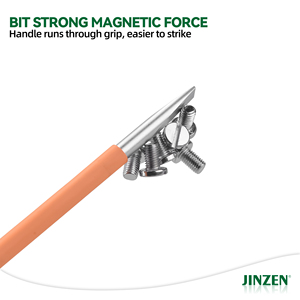 JINZEN Jinzhen marteau à chaîne avec manche en bois, <span class=keywords><strong>ciseau</strong></span> à lame magnétique puissante, manche en bois pour frapper les chaînes en fer anti-perte - Product Image 3