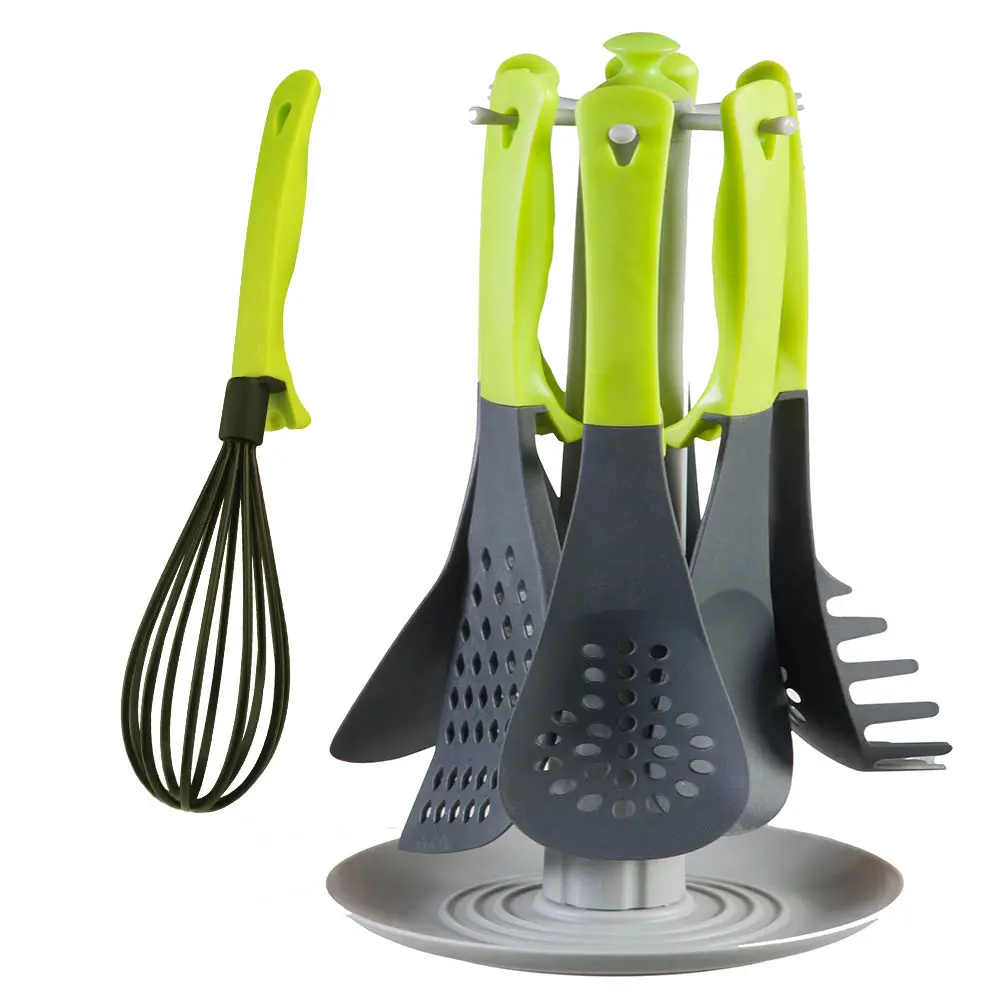 Conjunto de utensílios de cozinha, conjunto de utensílios coloridos para cozinha, ferramentas de náilon, batedor de ovos e espátula
