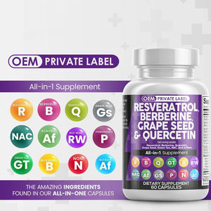 OEM Resveratrol berine ekstrak biji anggur Quercetin ekstrak teh hijau suplemen polifenol semua dalam 1 Kapsul Resveratrol - Product Image 2