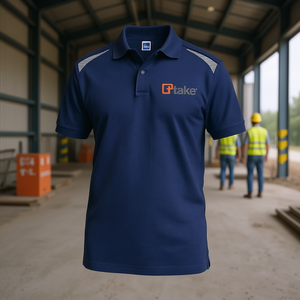 Camiseta Polo de Manga Corta Azul Marino Talla XL Corte Regular Ropa de Trabajo - Product Image 3