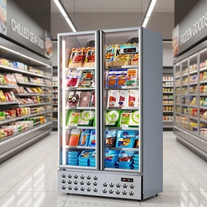 Congelador Vertical para Supermercado Nuelead NE-1050DL de Baja Temperatura, 1050L, con 2 Puertas Transparentes - Product Image 5