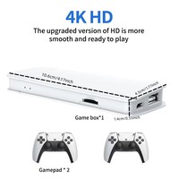 Console de jeu M15 de qualité supérieure, vidéo 4K HD, deux manettes sans fil, stockage 64 Go, appareil de jeu rétro classique pour enfants