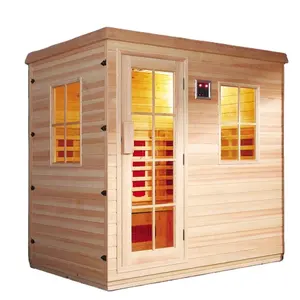 Foshan Fabriek Goedkope Indoor Sauna Hemlock Materiaal Groot Formaat Luxe Hotel Tuin Droge Stoomsauna Kamer