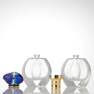 Botella de perfume cuadrada de vidrio recargable de 30 ml con tapa azul zafiro, atomizador en spray, botella de fragancia vacía para viaje, herramienta de maquillaje. - Product Image 2