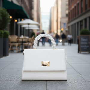 Bolso de Mensajero para Mujer Lena White Mariconera de Fana Fashions, con Asa Superior, Cierre Magnético, Estilo Clásico, para Uso Diario - Product Image 2