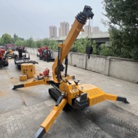 Mini-grue araignée de 5 tonnes, mini-grue sur chenilles télécommandée avec nacelle pour travaux de levage en construction