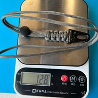 Lanière portable en polyester tressé de style minimaliste pour porte-clés de sport en plein air, avec mousqueton, pour cou et poignet