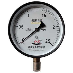 Manomètre à ammoniac HONGQI YA-150 YZA-150 150 mm Précision 1,6% Raccord M20*1,5 pour entrepôt frigorifique - Product Image 2