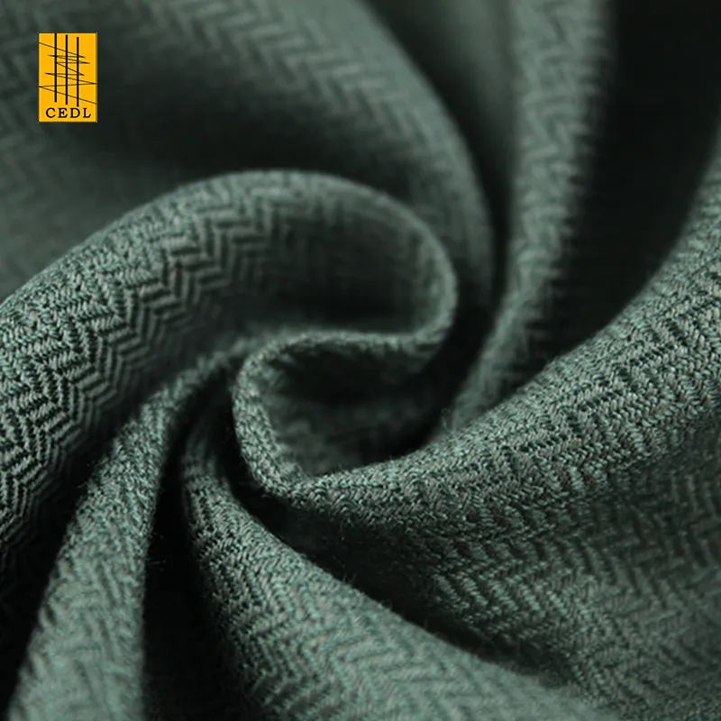 FSC Benang Rayon Viscose Linen Organik Celup Bahan Herringbone Solid untuk Baju Garmen Rumah Tekstil Rami Eropa