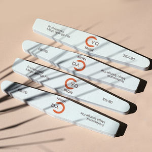 ตะไบเล็บฟองน้ำสำหรับทำเล็บ100/180แบบมืออาชีพปรับแต่งได้80/120 <span class=keywords><strong>220</strong></span>/<span class=keywords><strong>280</strong></span>โลโก้กรวดครึ่งดวงจันทร์ตะไบเล็บ - Product Image 5