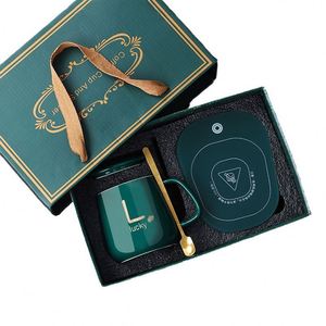 IStapromo Gifts Cheap Smart Coffee Mug with Temperature Control Self-Heating <b>Thermostatic</b> Ceramic Cup Business Gift Set - Product Image 1