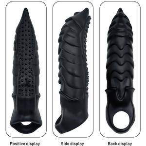 ユニークなオオカミの頭の形のディルドスリーブ、男性の拡大とスタミナトレーナーカップル用大人の大人のおもちゃ - Product Image 3