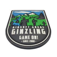 Écussons PVC personnalisés pour vêtements, badges de marque en relief, patchs en caoutchouc PVC 2D 3D avec fermeture auto-agrippante