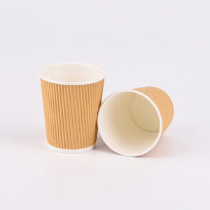 Cà phê dùng một lần cốc giấy bên ly Bộ đồ ăn dùng một lần Nguồn cung cấp tùy chỉnh màu sắc - Product Image 2