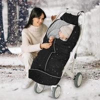 Nouveau chancelier pour bébé poussette sac de couchage automne hiver épaissi polaire couette fermeture éclair coupe-vent chaud chancelière pour grande taille