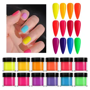 Wholesale Bulk Glow In The Dark Customize Color High Pigment Acrylic Nail Powder For Nail salon shop